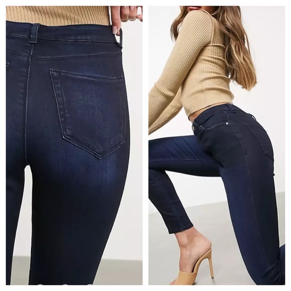 🐞NWT ASOS Design High Rise Ridley Skinny Jean Size 24x30” - Picture 2 of 15